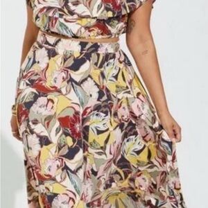 Torrid Vibrant Floral Skirt Set